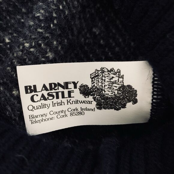 Blarney Castle Designs Sweater XL Knit Irish Wool Four Leaf Clover Lucky Ireland - Picture 11 of 11